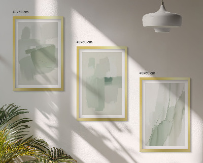 Three-piece wall art piece Abstract watercolor patterns