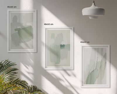Three-piece wall art piece Abstract watercolor patterns