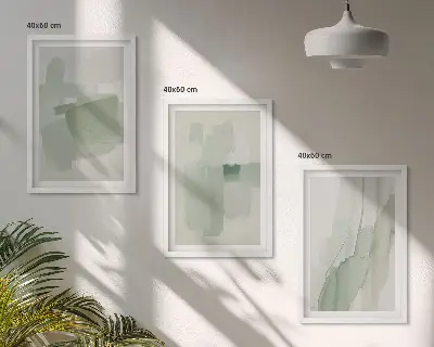 Abstract watercolor patterns wall art three-piece set