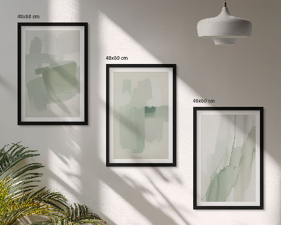 Three-piece wall art piece Abstract watercolor patterns