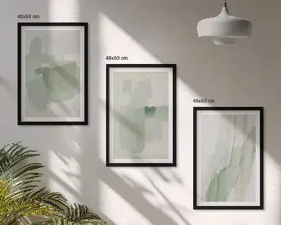 Abstract watercolor patterns wall art three-piece set