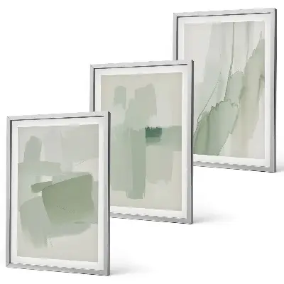 Abstract watercolor patterns wall art three-piece set