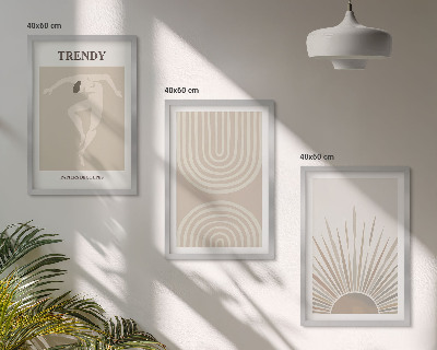 Wall art set Pastel boho abstract posters