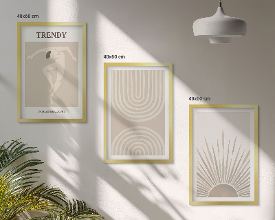 Wall art set Pastel boho abstract posters