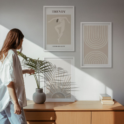 Wall art set Pastel boho abstract posters