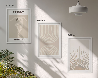 Wall art set Pastel boho abstract posters