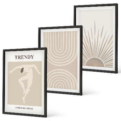 Wall art set Pastel boho abstract posters