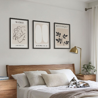 Three-piece wall art piece Matisse's Stylish Plant Paintings