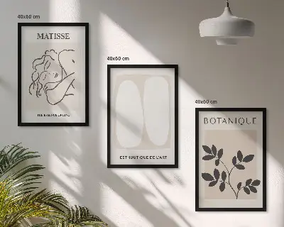 Matisse plant wall art three-piece set