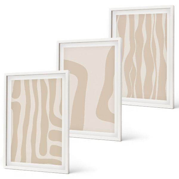 Wall art set Abstract boho style patterns