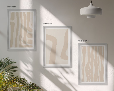 Wall art set Abstract boho style patterns