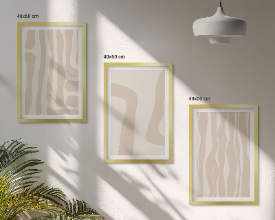 Wall art set Abstract boho style patterns