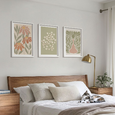 Wall art set Floral boho patterns