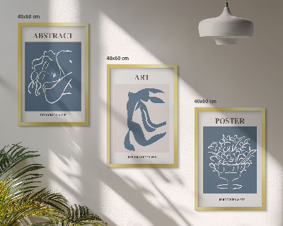 Three-piece wall art piece Matisse's stylish abstract patterns