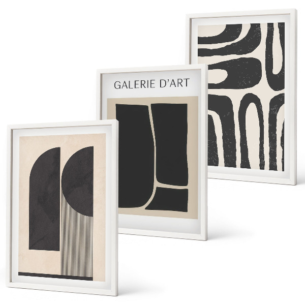Three-piece wall art piece Abstract minimalist posters