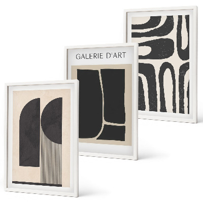 Three-piece wall art piece Abstract minimalist posters