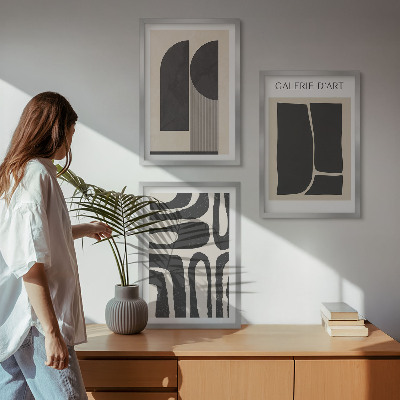 Three-piece wall art piece Abstract minimalist posters