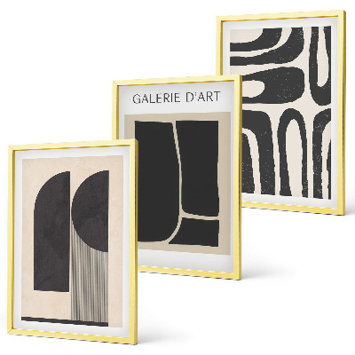 Three-piece wall art piece Abstract minimalist posters