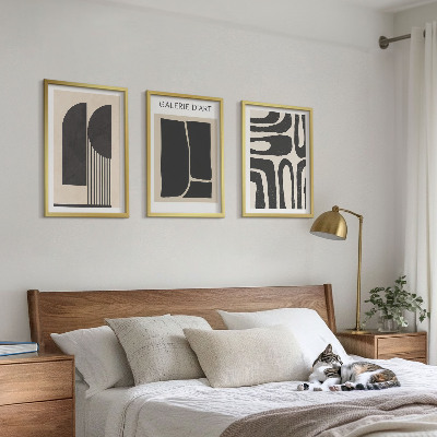 Three-piece wall art piece Abstract minimalist posters
