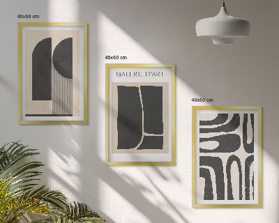 Three-piece wall art piece Abstract minimalist posters