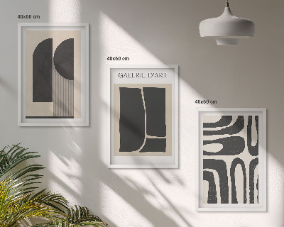 Three-piece wall art piece Abstract minimalist posters