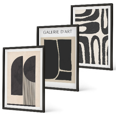 Three-piece wall art piece Abstract minimalist posters