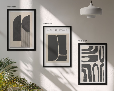 Three-piece wall art piece Abstract minimalist posters