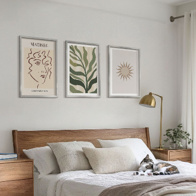Wall art set Abstract plant patterns
