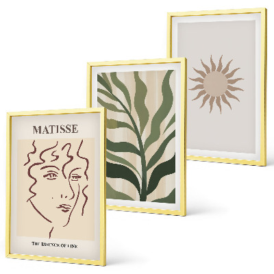 Wall art set Abstract plant patterns