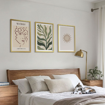 Wall art set Abstract plant patterns