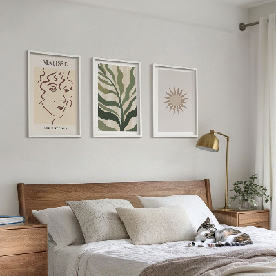 Wall art set Abstract plant patterns