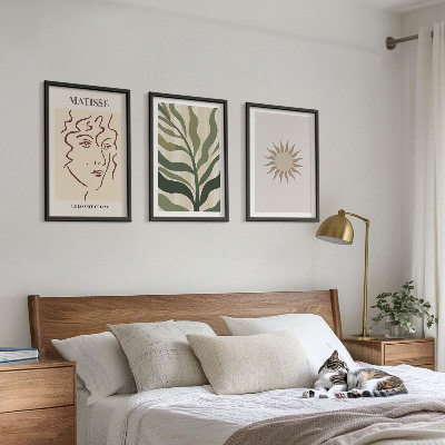 Wall art set Abstract plant patterns