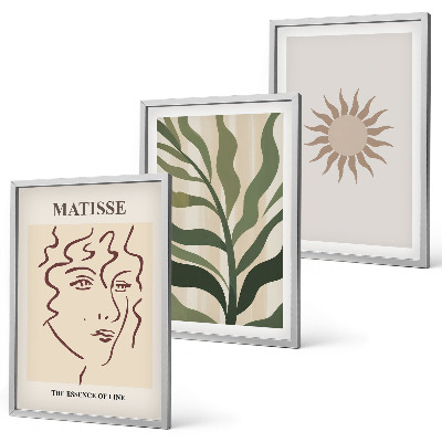 Wall art set Abstract plant patterns