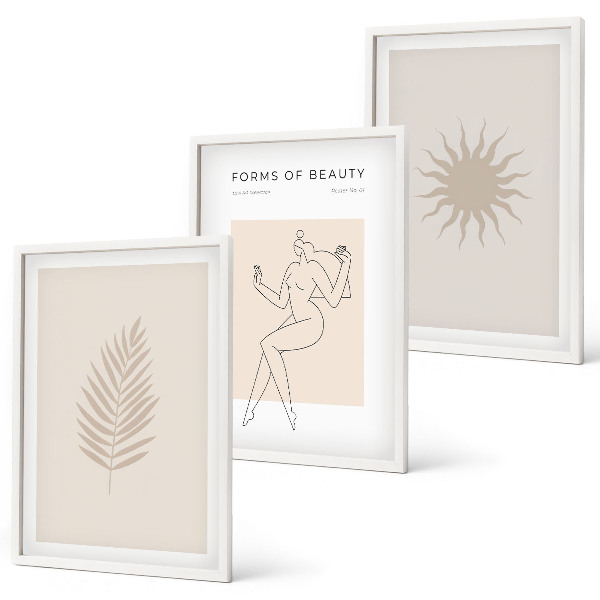 Wall art set A collection of minimalist forms