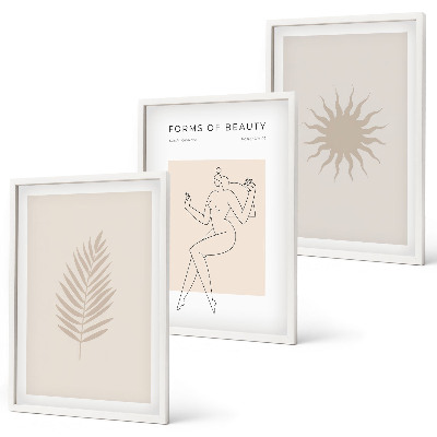 Wall art set A collection of minimalist forms