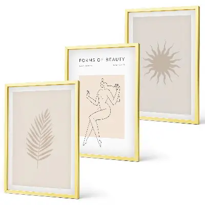 Wall art set minimalist abstract forms