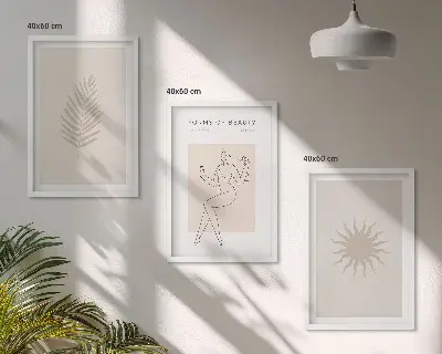 Wall art set minimalist abstract forms