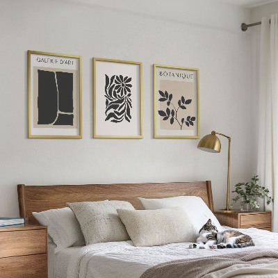 Wall art set Abstract plant patterns