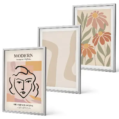 Modern abstract woman wall art three-piece set