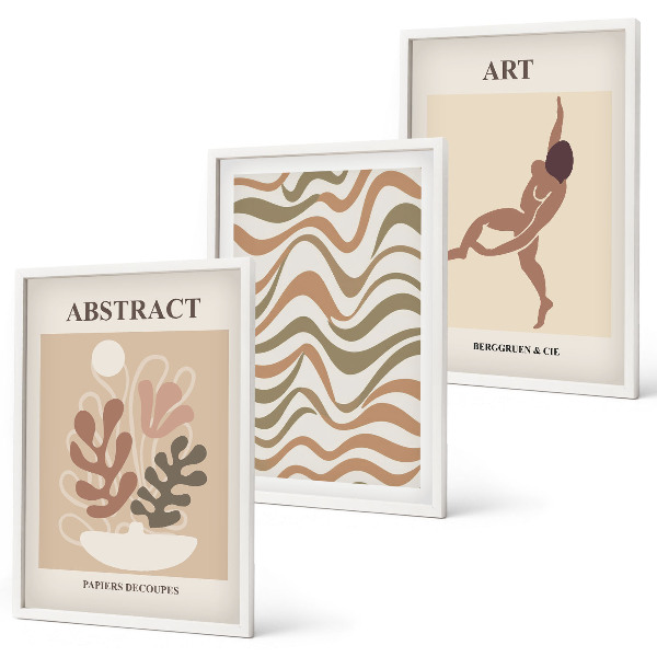 Wall art set Matisse boho abstract patterns