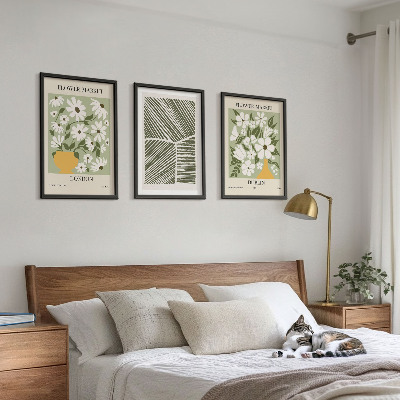 Three-piece wall art piece Floral patterns London Dublin