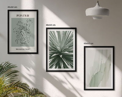 Wall art set Plant patterns in green