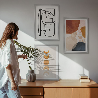 Wall art set Abstract color decorations
