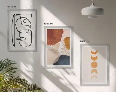 Abstract Wall Art Set with colorful decorative designs