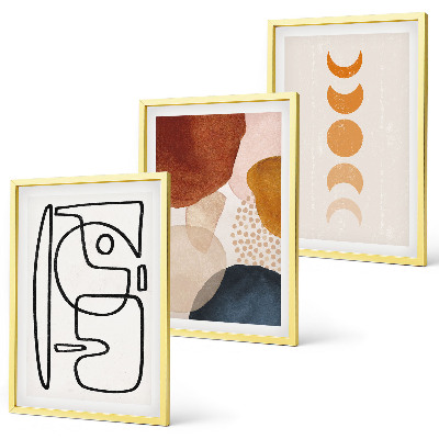 Wall art set Abstract color decorations