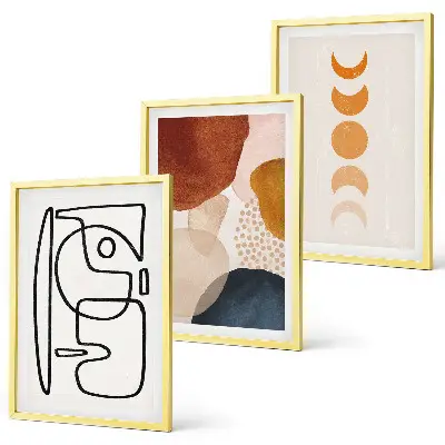 Abstract Wall Art Set with colorful decorative designs