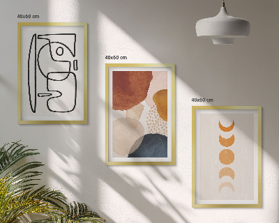 Wall art set Abstract color decorations