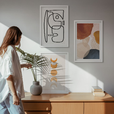 Wall art set Abstract color decorations