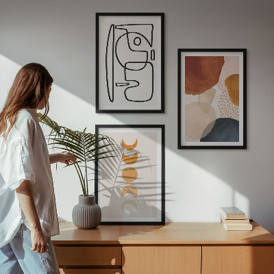 Wall art set Abstract color decorations