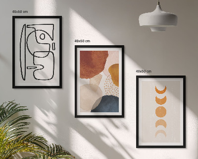 Wall art set Abstract color decorations